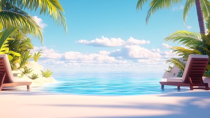 Obraz premium Summer Resort Beach Sea Relaxation Travel Vacation