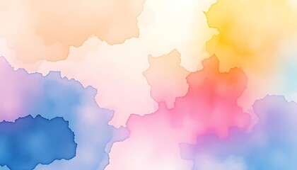 Abstract Pastel Watercolor Cloud Background Design
