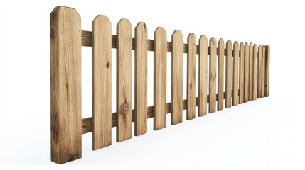 A Scandinavian-style wooden fence with a light natural finish, placed on a white backdrop.