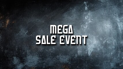 Mega Sale Event Text Title Animation Video Sales Promotion