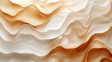 Fototapeta premium Abstract ripple patterns in mocha mousse digital art contemporary design textured background close-up visual aesthetics