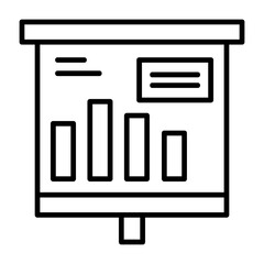 Cylindrical Bars Outline Style Icon