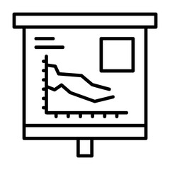 Stacked Graph Outline Style Icon