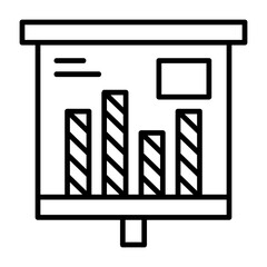Striped Bars Outline Style Icon