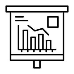 Trend Chart Outline Style Icon