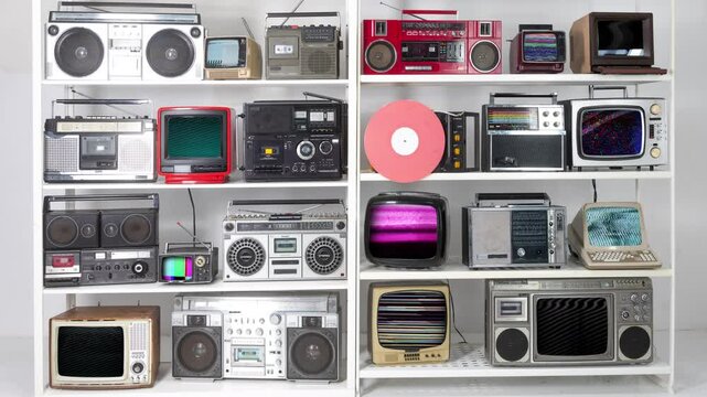 retro and vintage objects stop motion