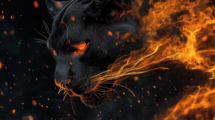 Black panther abstract background