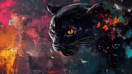 Black panther abstract background