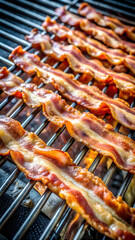 Bacon Cooking on Grill