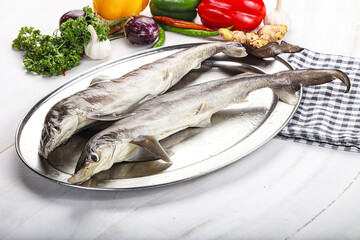 Two raw shark for cooking