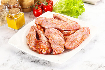 Marinated Duck wings for barbecue