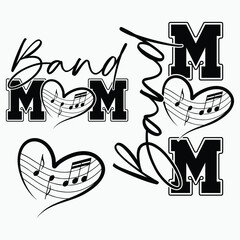 Band Mom SVG Band Mom PNG Marching Band Mom Shirt Design Drumline Mom png svg