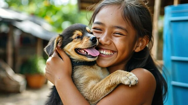 Happy people caring for pets in developing regions through community programs