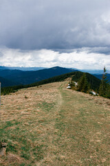 incredible view of the mountains, hiking, travel.