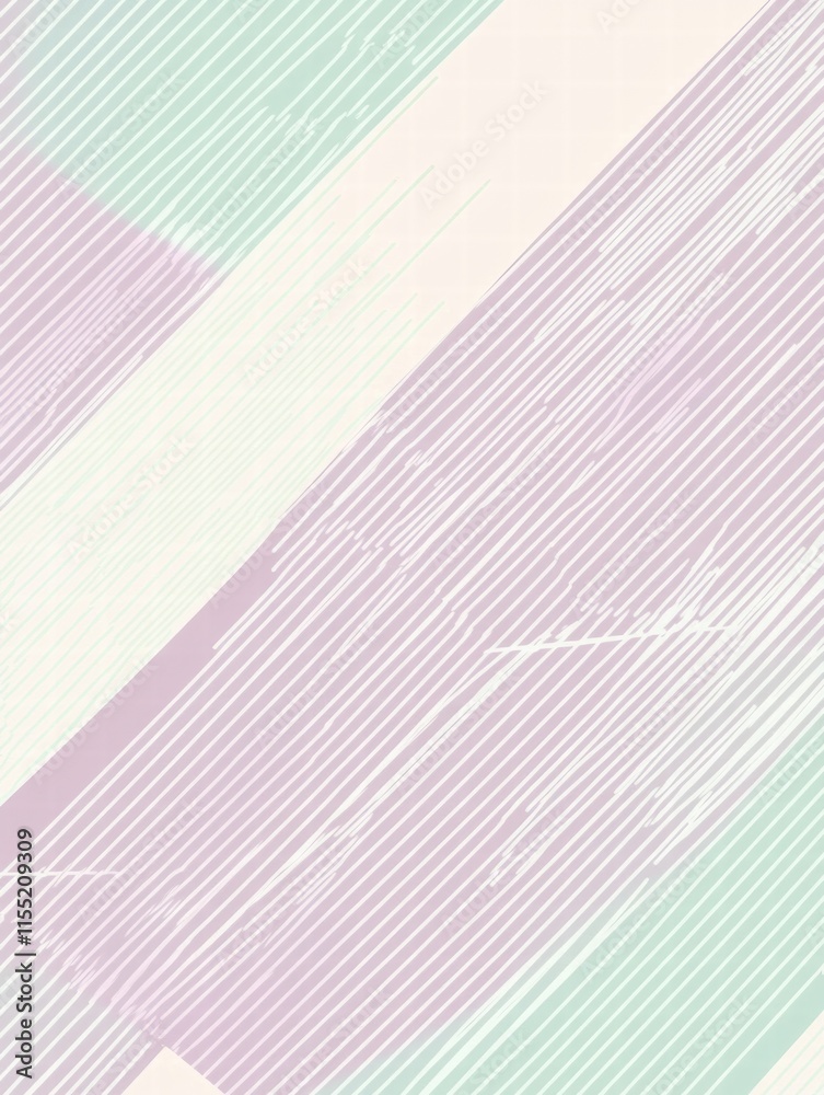 Poster Striped pattern in pastel colors creating a modern artistic design suitable for diverse creative applications. Generative AI