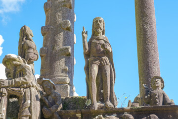 statue of Christ at Parish close in Saint-Thegonnec in France