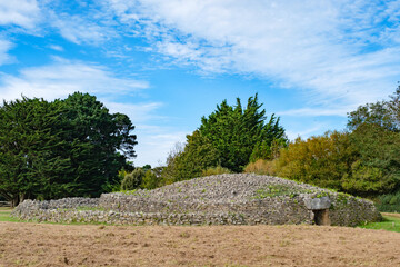 prehistoric burial mound in Locmariaquer in France