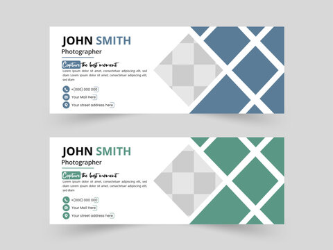 Template cover and banner social media for photography, template design with abstract shapes