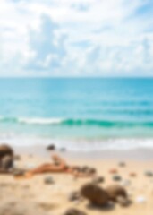  Abstract blurry nature background of beach and sea for summer and travel concept and idea beach wallpaper summer wallpaper beach background tropical nature
