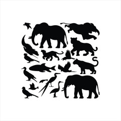 elephant silhouette vector