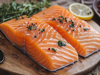 fresh salmon fillet