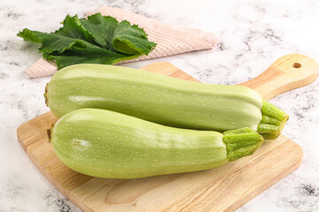 Raw frsh ripe zucchini vegetable
