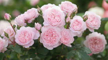 pink roses in garden