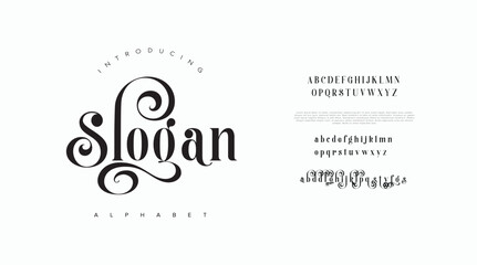 Minimal luxury font alphabet logo. Typography beauty fashion elegant minimalist serif italic fonts decorative wedding vintage retro logos. vector illustration
