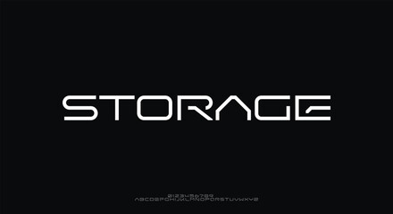 Abstract minimal modern alphabet fonts. Typography technology vector illustration
