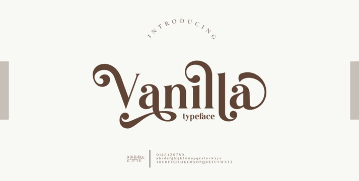 Luxury alphabet letters font. Typography elegant wedding classic lettering serif fonts decorative vintage retro concept.

