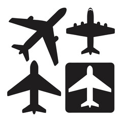 Aircraft Icon Vector Set | Airplane Illustration Collection