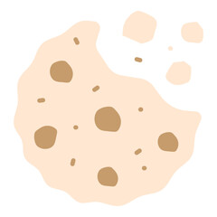 Illustration of Cookie Flat Icon Design