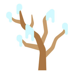 Obraz premium Illustration of Dead Tree Flat Icon Design