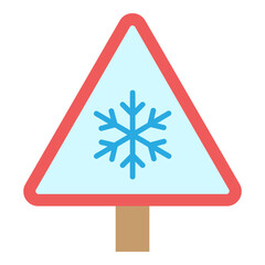 Illustration of Road Sign Flat Icon Design