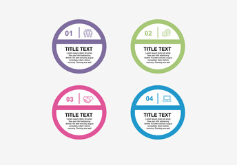 Vector Infographic label design template with marketing icons and 4 options or steps