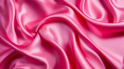 Draped pink silk fabric with soft folds and curves.