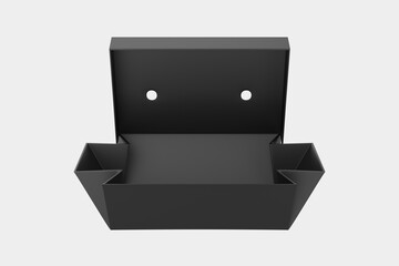 Paper Food Box Mockup isolated on Background. 3d illustration
