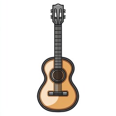 Fototapeta premium Classic acoustic guitar illustration. (1)