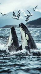 Obraz premium dolphin jumping out of water