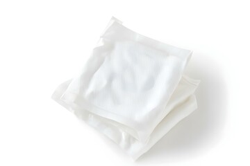 Obraz premium Elegant Wet Wipes Placed on a White Background for Stylish and Hygienic Presentation