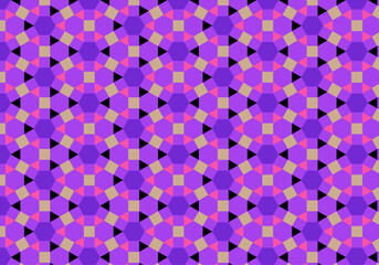 Fondo de patrón de mosaico rosa, morada y negro