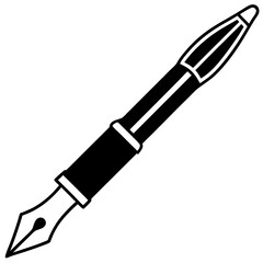 Fountain Pen Line Art Vector Design