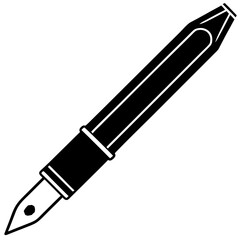 Fountain Pen Line Art Vector Design