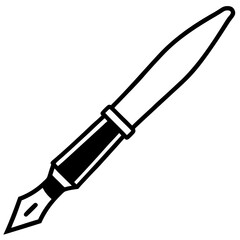 Fountain Pen Line Art Vector Design