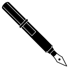 Fountain Pen Line Art Vector Design