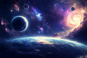 Obraz premium plane in space