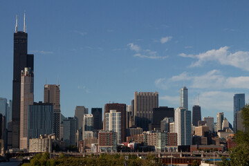 Chicago skyline wiev from the south