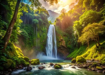 Fototapeta premium Bajos del Toro Amarillo Waterfall Costa Rica - Stunning Nature Photography