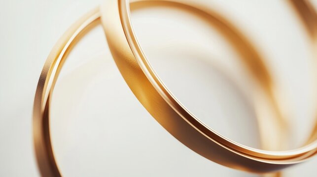 Elegant intertwined gold bands with minimalistic design