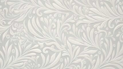 White Embossed Floral Pattern